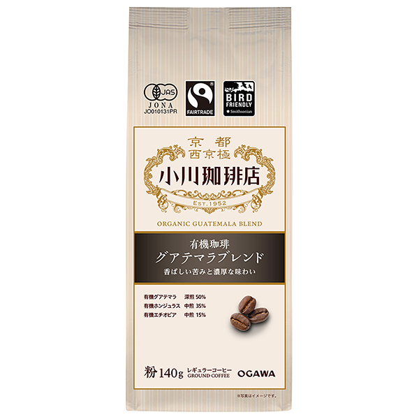小川珈琲 有機珈琲 グアテマラブレンド 粉 140g×5袋入×(2ケース)|嗜好品 コーヒー類 グアテマラ 珈琲 粉 有機 JAS