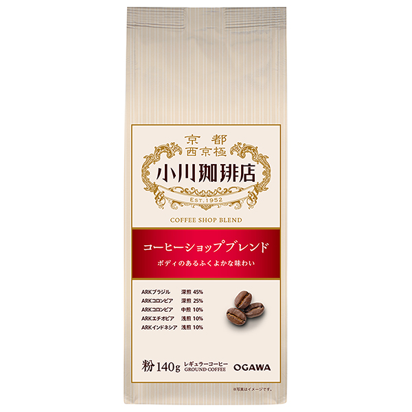 小川珈琲 コーヒーショップブレンド 粉 140g×5袋入×(2ケース)|嗜好品 レギュラー コーヒー類 粉 珈琲