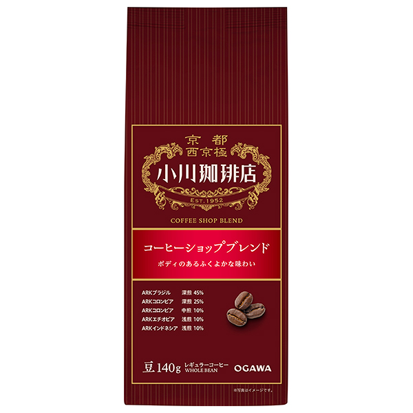 小川珈琲 コーヒーショップブレンド 豆 140g×5袋入|嗜好品 レギュラー コーヒー類 豆 珈琲