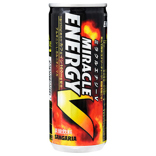 サンガリア ミラクルエナジーV 250g缶×30本入|栄養ドリンク 炭酸 エナジードリンク 缶