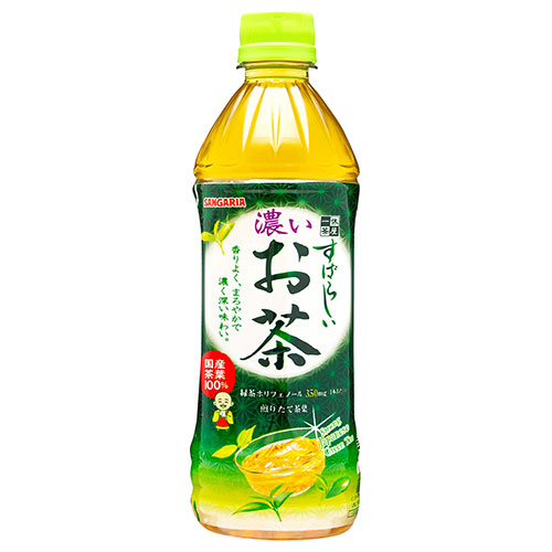 サンガリア すばらしい濃いお茶 500mlペットボトル×24本入|お茶 PET 茶 緑茶 濃い