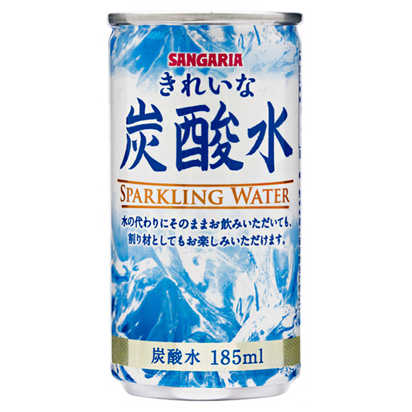 サンガリア きれいな炭酸水 185ml缶×30本入×(2ケース)|炭酸飲料 炭酸水 缶 割り材 ソーダ スパークリング