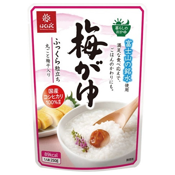はくばく 暮らしのおかゆ 梅がゆ 250g×24(8×3)袋入|一般食品 お粥 おかゆ うめおかゆ
