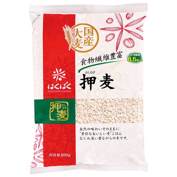 はくばく 押麦 800g×6袋入|一般食品 麦 袋