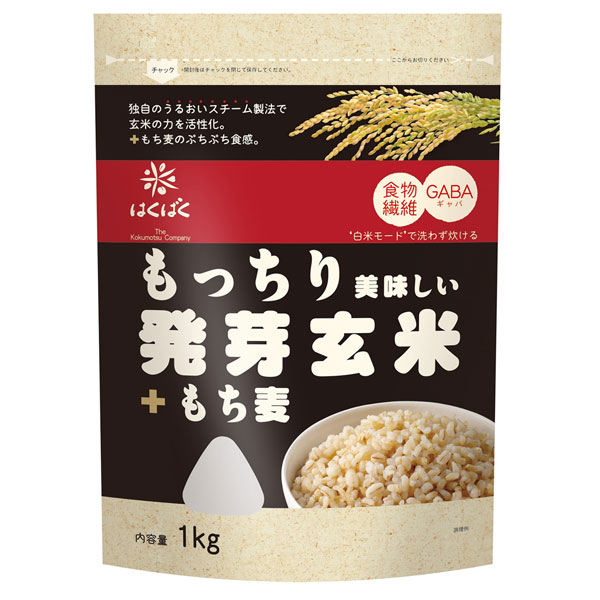 はくばく もっちり美味しい 発芽玄米+もち麦 1kg×6袋入|一般食品 もち麦 発芽玄米 玄米
