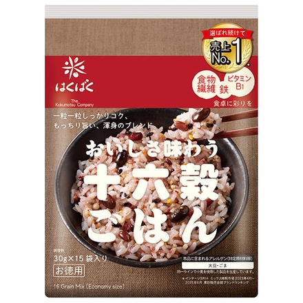はくばく 十六穀ごはん お徳用 30g×15袋×6袋入|雑穀米 ご飯 ごはん 十六穀米 穀物 米 栄養 炊飯用