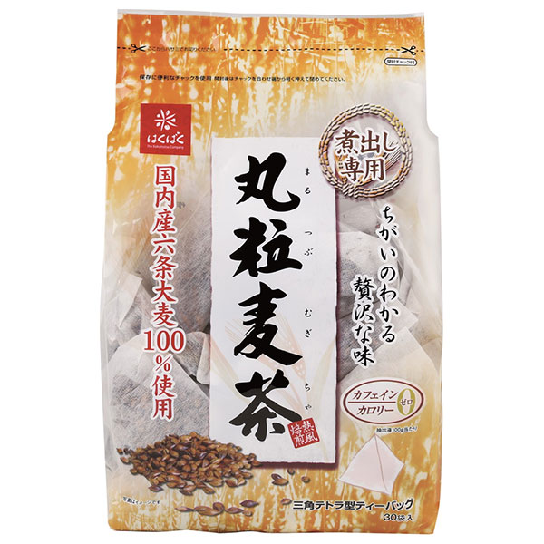 はくばく 丸粒麦茶 30袋×12袋入|麦茶 むぎ茶 ティーパック お茶