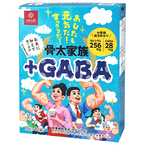 はくばく 骨太家族 +GABA 100g(10g×10袋)×12個入|一般食品 麦 栄養機能食品 カルシウム