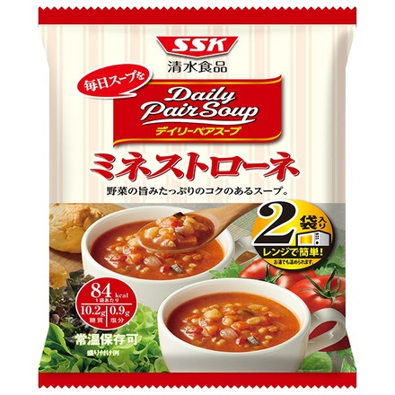 SSK デイリーペアスープ ミネストローネ (160g×2袋)×20袋入|ミネストローネ レトルト スープ