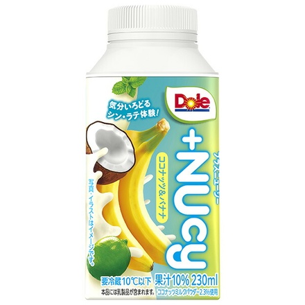 雪印メグミルク Dole ドール +NUcy ココナッツ&バナナ 230ml紙パック×12本入 チルド 冷蔵品|Dole ドール ココナッツ バナナ 紙パック チルド