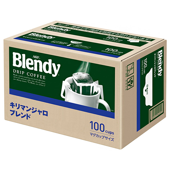 AGF ブレンディ レギュラー・コーヒー ドリップパック キリマンジャロ・ブレンド 7g×100P×6箱入|コーヒー ドリップ 100袋 ドリップコーヒー 珈琲