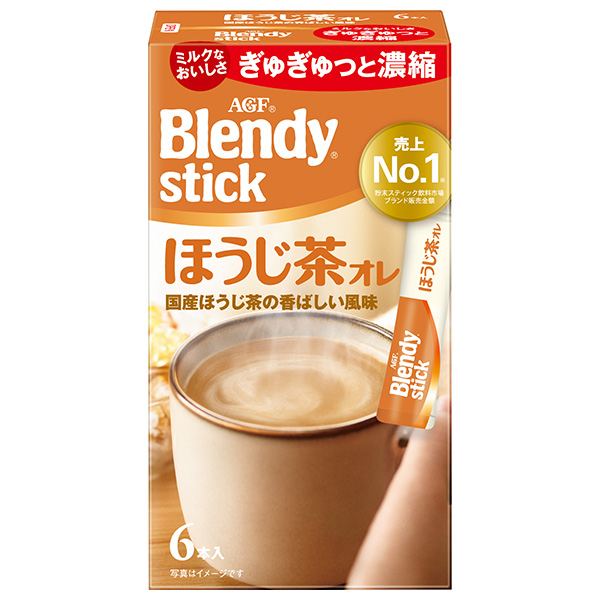 AGF ブレンディ スティック ほうじ茶オレ (9.7g×6本)×24箱入|インスタント スティック ほうじ茶 オレ ほうじ 粉末