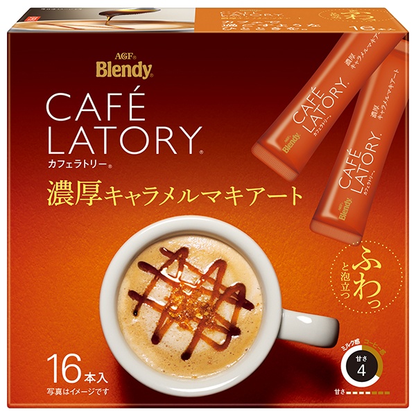 AGF ブレンディ カフェラトリー スティック 濃厚キャラメルマキアート (11.5g×16本)×6箱入|インスタントコーヒー スティック コーヒー