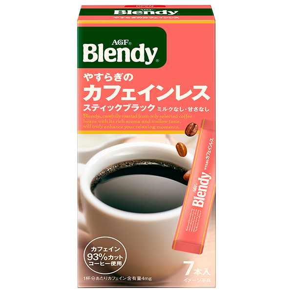 AGF ブレンディスティック ブラック やすらぎのカフェインレス (2g×7本)×24箱入|嗜好品 珈琲 スティック