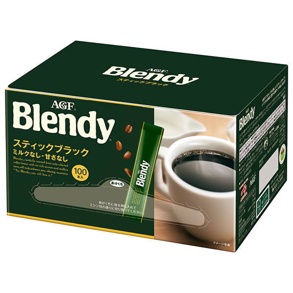 AGF ブレンディ スティックブラック (2g×100本)×6箱入|インスタントコーヒー スティック 珈琲 ブラック