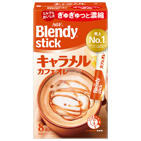 AGF ブレンディ スティック キャラメルカフェオレ (9g×8本)×24箱入|インスタントコーヒー スティック カフェオレ