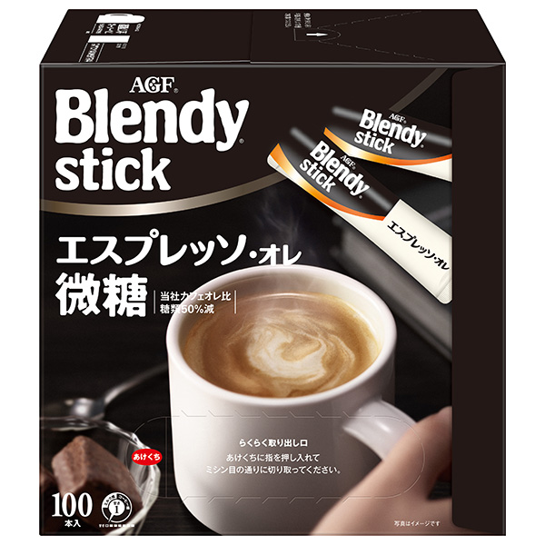 AGF ブレンディ スティック エスプレッソ・オレ 微糖 (6.2g×100本)×4箱入|インスタント スティック コーヒー 微糖