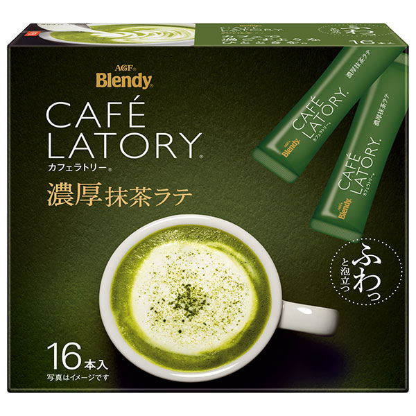 AGF ブレンディ カフェラトリー スティック 濃厚抹茶ラテ (11.5g×16本)×12箱入×(2ケース)|インスタント スティック 抹茶 抹茶ラテ 粉末