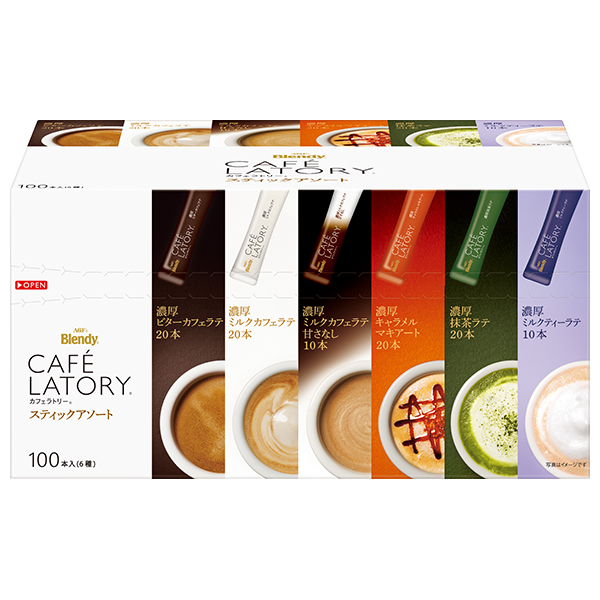 AGF ブレンディ カフェラトリー スティック アソート 100本×6箱入|インスタント スティック コーヒー