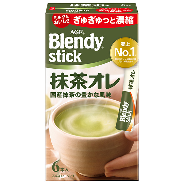 AGF ブレンディ スティック 抹茶オレ (9.7g×6本)×24箱入|インスタント スティック 抹茶 抹茶オレ 粉末