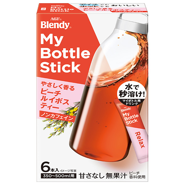 AGF ブレンディ マイボトルスティック やさしく香るピーチルイボスティー (3.5g×6本)×24箱入|Blendy 嗜好品 紅茶 インスタント 粉末