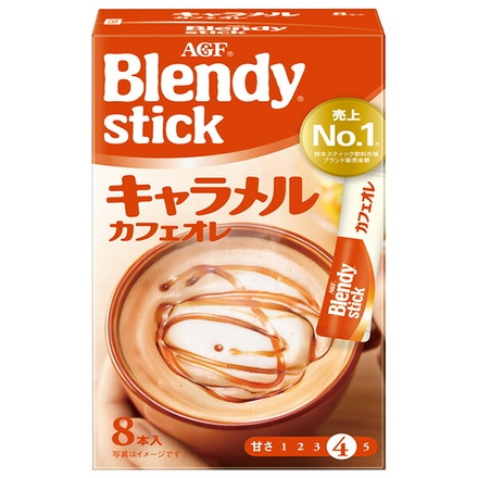 AGF ブレンディ スティック キャラメルカフェオレ (8.3g×8本)×24箱入|インスタントコーヒー スティック カフェオレ キャラメル