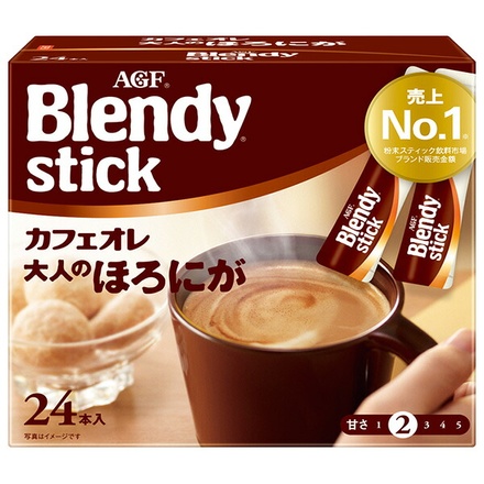 AGF ブレンディ スティック カフェオレ 大人のほろにが (7.5g×24本)×6箱入|ブレンディ カフェオレ 大人のほろにが スティック コーヒー 苦い 甘くない 美味しい 人気