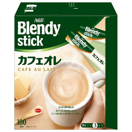AGF ブレンディ スティック カフェオレ (8.2g×100本)×4箱入|インスタントコーヒー スティックコーヒー コーヒー カフェオレ 大容量 お得