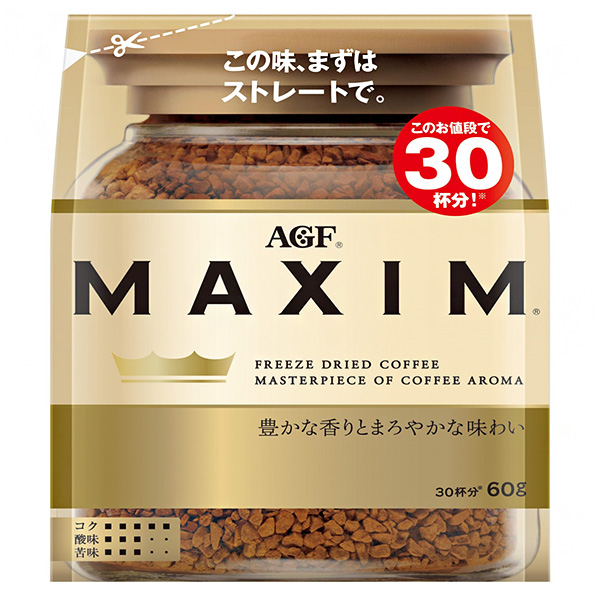 AGF マキシム 60g袋×12袋入|コーヒー インスタントコーヒー 珈琲 MAXIM