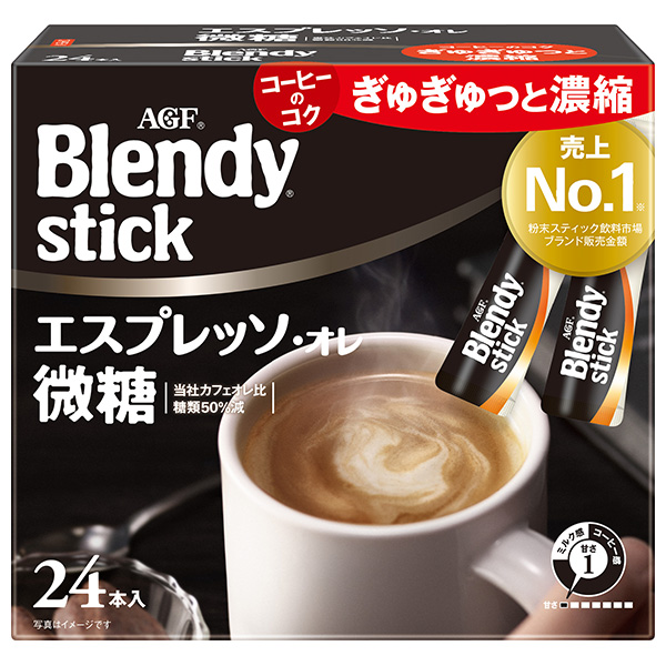 AGF ブレンディ スティック エスプレッソ・オレ 微糖 (6.2g×24本)×6箱入|ブレンディ スティックコーヒー