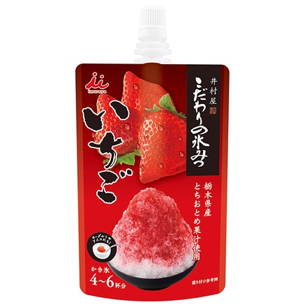 井村屋 こだわりの氷みつ いちご 150g×24本入|シロップ 氷蜜 かき氷 カキ氷 イチゴ