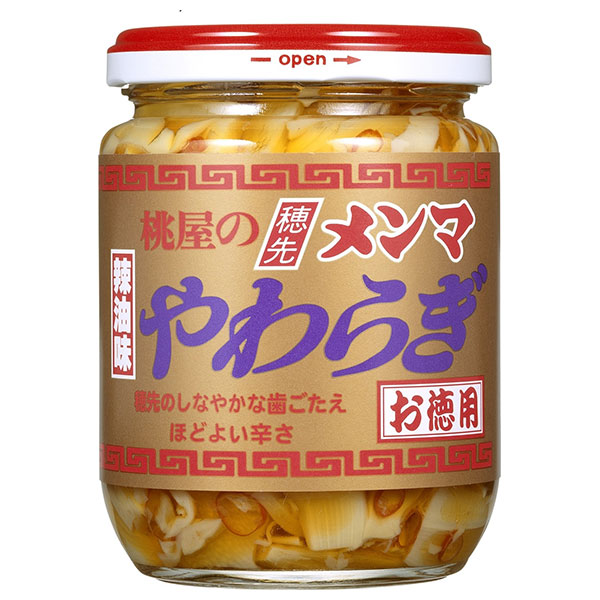 桃屋 穂先メンマ やわらぎ お徳用 210g瓶×6個入×(2ケース)|一般食品 瓶 めんま