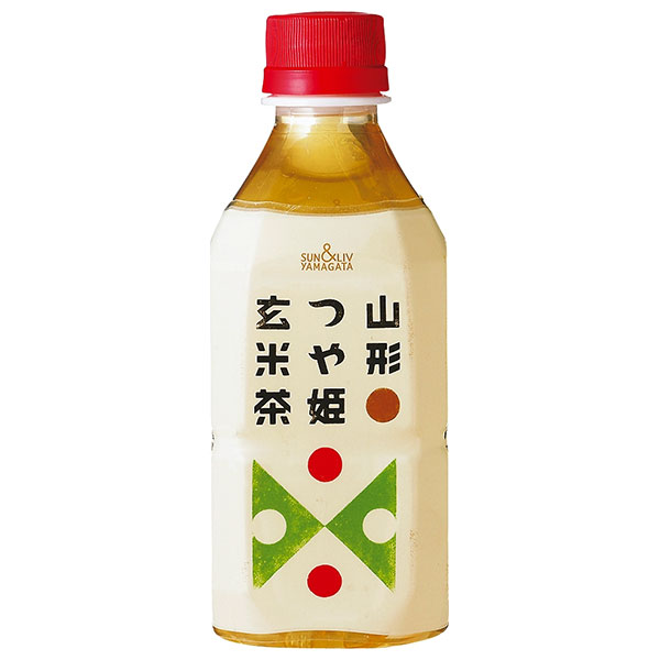山形食品 山形つや姫玄米茶 350mlペットボトル×24本入|茶飲料 玄米茶 PET