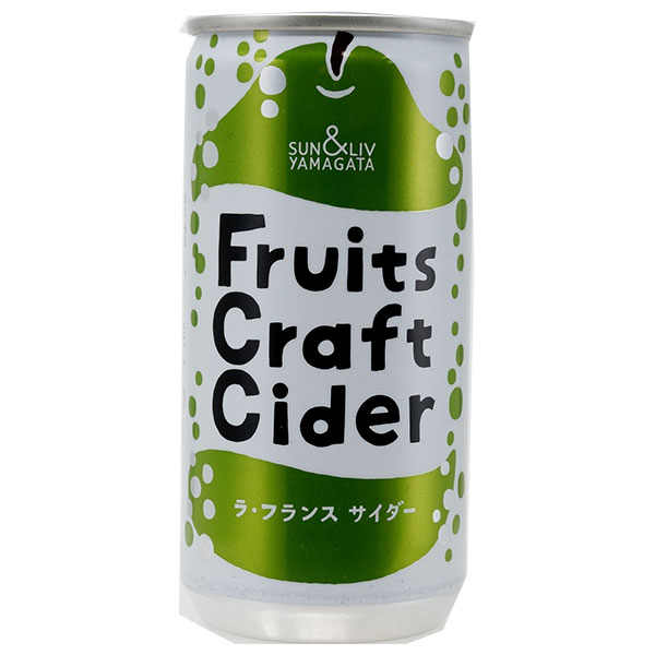 山形食品 FruitsCraftCider ラ・フランス 200ml缶×30本入|ラフランス 炭酸 炭酸飲料 サイダー 洋なし