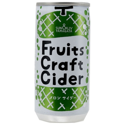 山形食品 FruitsCraftCider メロン 200ml缶×30本入×(2ケース)|メロン 炭酸 炭酸飲料 サイダー