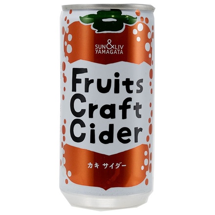 山形食品 FruitsCraftCider カキ 200ml缶×30本入×(2ケース)|柿 炭酸 炭酸飲料 サイダー カキ