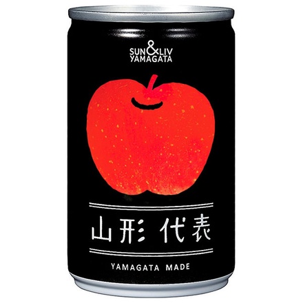 山形食品 山形代表 りんご 160g缶×20本入×(2ケース)|山形 りんご 100% 果汁 ジュース