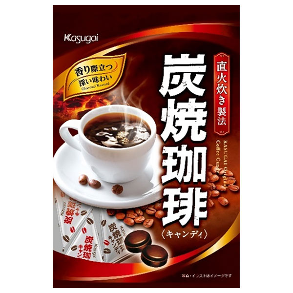 春日井製菓 炭焼珈琲 100g×12袋入 メーカー 問屋直送|お菓子 飴・キャンディー 袋 コーヒー