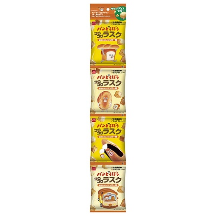 おやつカンパニー パンどろぼう コロコロラスク 濃厚たまごのシュガー味 4連 4袋×20袋入 メーカー 問屋直送|お菓子 スナック菓子 ラスク パンどろぼう たまご シュガー味 4連 おかし コロコロ
