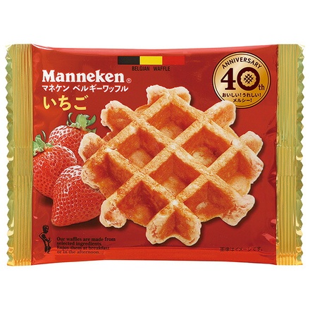 ローゼン マネケン いちごのワッフル ×6個入|洋菓子 焼き菓子 お菓子 おやつ ストロベリー イチゴ