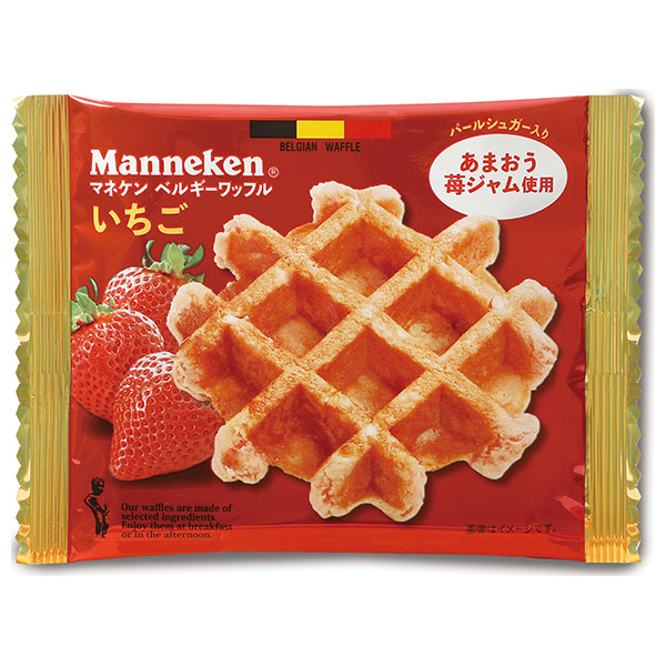 ローゼン マネケン いちごのワッフル 30(6×5)個入|洋菓子 焼き菓子 お菓子 おやつ ストロベリー イチゴ