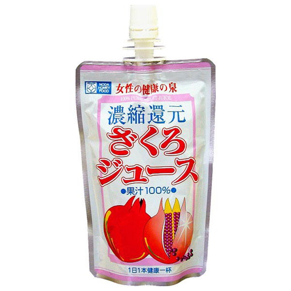 野田ハニー ざくろジュース100% 飲みきりパック 120gパウチ×24本入|ざくろ 果汁100% ザクロ