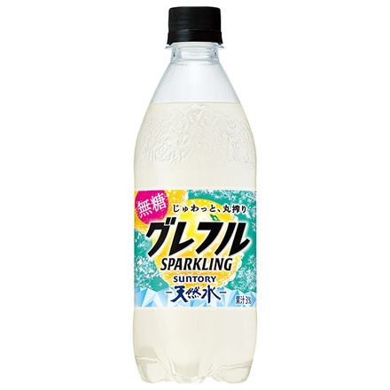 サントリー 天然水 グレフルSPARKLING 500mlペットボトル×24本入×(2ケース)|炭酸水 フルーツ 果物 グレープフルーツ