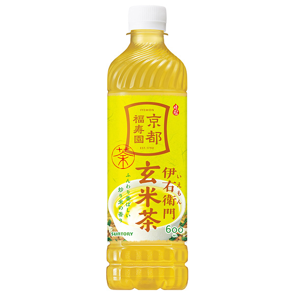 サントリー 伊右衛門(いえもん) 玄米茶【手売り用】 600mlペットボトル×24本入|お茶 茶飲料 玄米茶 イエモン
