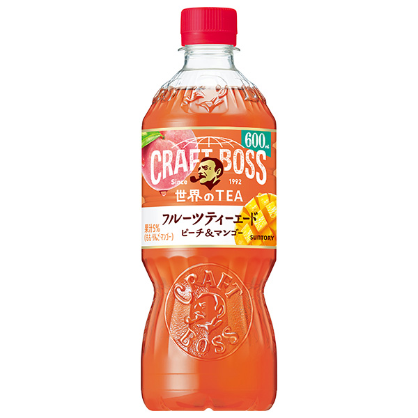 サントリー クラフトボス フルーツティーエード【手売り用】 600mlペットボトル×24本入|紅茶 フルーツ もも マンゴー ミックス