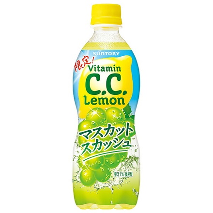 サントリー C.C.レモン マスカットスカッシュ 500mlペットボトル×24本入|ccレモン 炭酸飲料 マスカット すっきり スッキリ レモン 炭酸 PET