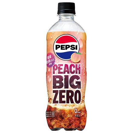 サントリー ペプシ BIG ZERO PEACH 600mlペットボトル×24本入|炭酸 ゼロ系 コーラ ZERO 桃 ピーチ