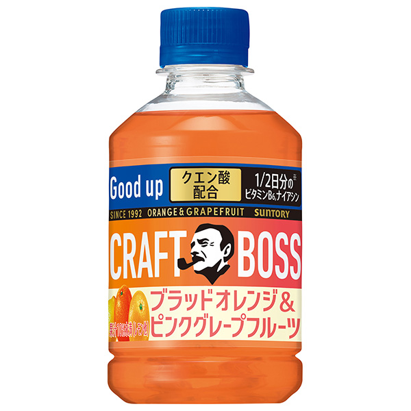 サントリー クラフトボス ブラッドオレンジ&ピンクグレープフルーツ【自動販売機用用】 280mlペットボトル×24本入|boss 果汁飲料 オレンジ ピングレ
