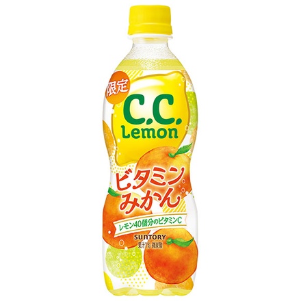 サントリー C.C.レモン ビタミンみかん 500mlペットボトル×24本入|ccレモン 炭酸飲料 れもん C.C. PET ビタミン オレンジ