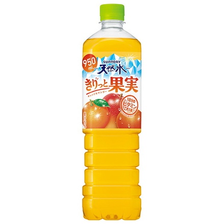 サントリー サントリー天然水 きりっと果実 オレンジ&マンゴー 950mlペットボトル×12本入|果汁飲料 果実 フルーツ オレンジ マンゴー 果汁